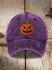 Unisex Halloween Pumpkin Print Hat