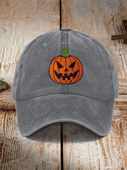 Unisex Halloween Pumpkin Print Hat