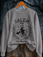 Women's Funny Halloween Witch Salem 1692 They Missed One Sweatshirt