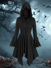 Women's Halloween Witch Hooded Cape Clothes
