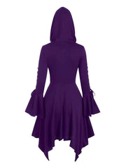 Women's Halloween Witch Hooded Cape Clothes