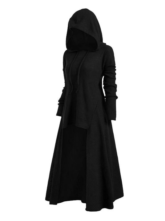 Women's Halloween Hooded Long Dress Coat
