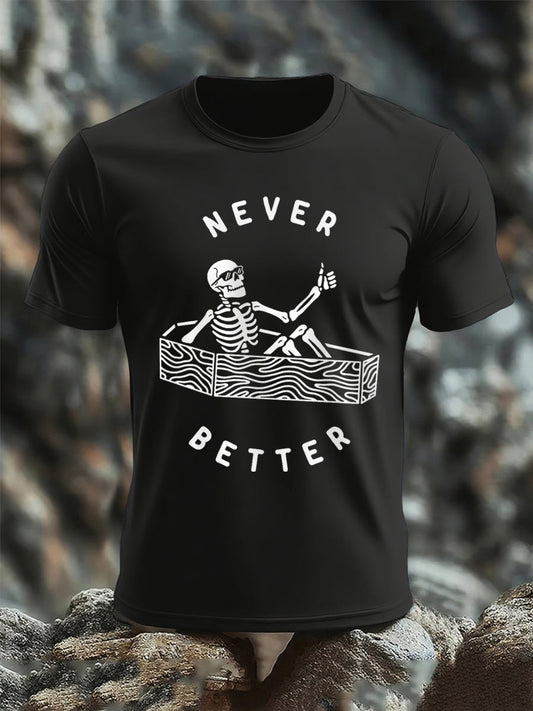 Men's Funny Skull Casual Tee