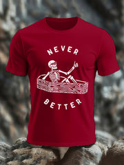 Men's Funny Skull Casual Tee