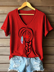 Women's MMIW Print V-Neck T-Shirt