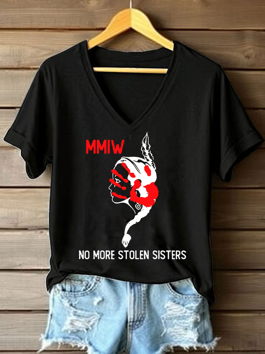 Women's MMIW Printed Casual T-shirt