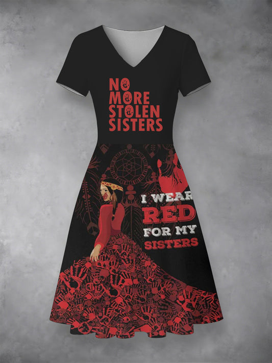 Women's MMIW Printed Casual Dress