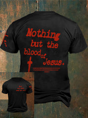 Men's The Blood of Jesus Print short sleeves t-shirt