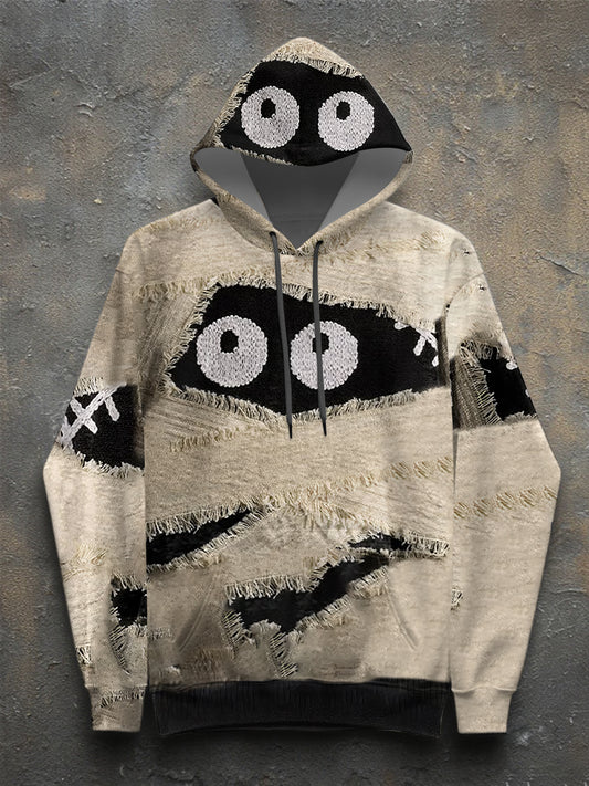 Women's Funny  Halloween Mummy Pattern Long Sleeve Hoodie