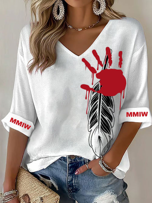 Women's MMIW V-neck tops