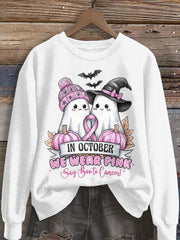 Women's In October We Wear Pink Sweatshirt