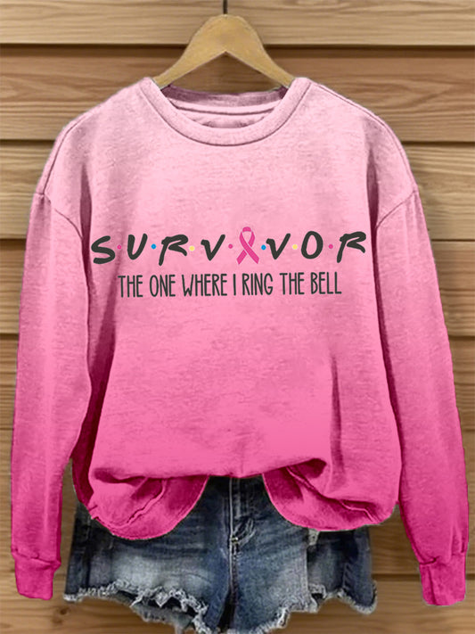 Women's Survivor The One When I Ring The Bell Print Sweatshirt