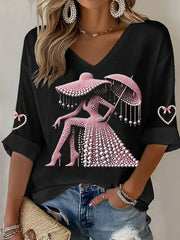 Women's Breast Cancer Awareness Waffle T-shirt