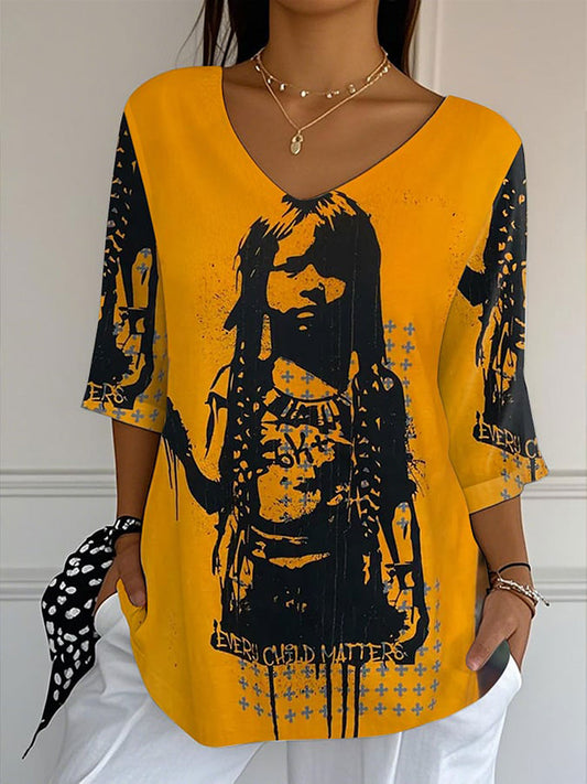 Women's Every child matters V-collar T-shirts