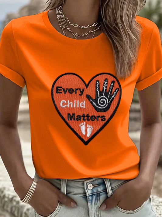 Women's Every Child Matters Embroidered T-Shirt