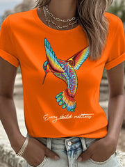 Women's Every Child Matters Hummingbird Print T-Shirt