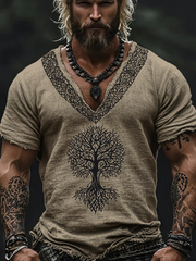 Men's Viking cotton and linen T-shirt