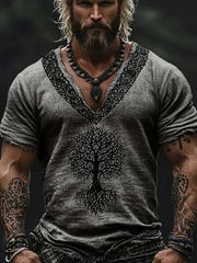 Men's Viking cotton and linen T-shirt