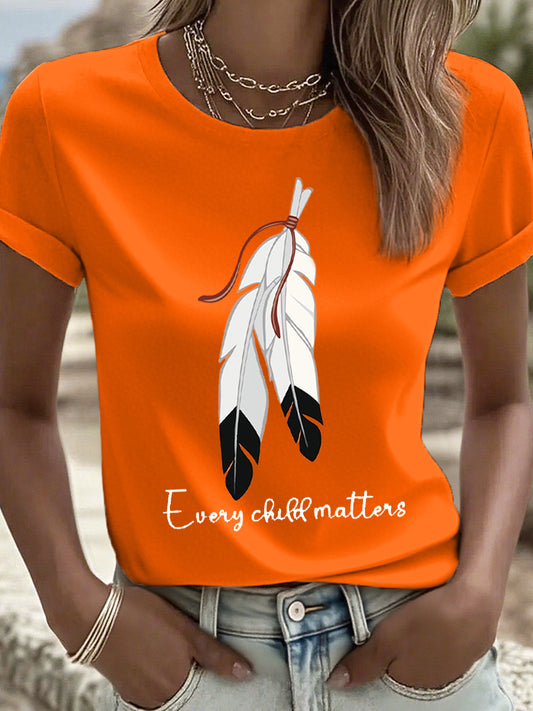 Women's Every Child Matters Feather Print T-Shirt