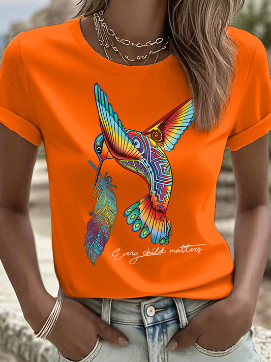 Women's Every Child Matters Hummingbird Print T-Shirt