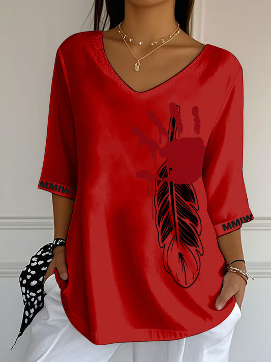 Women's MMIW V-neck tops