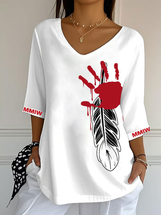 Women's MMIW V-neck tops
