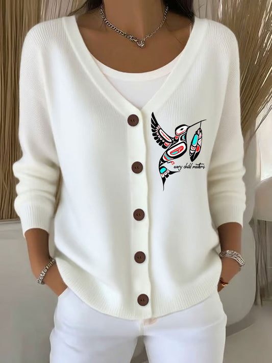 Women's Every Child Matters Printed Casual Cardigan