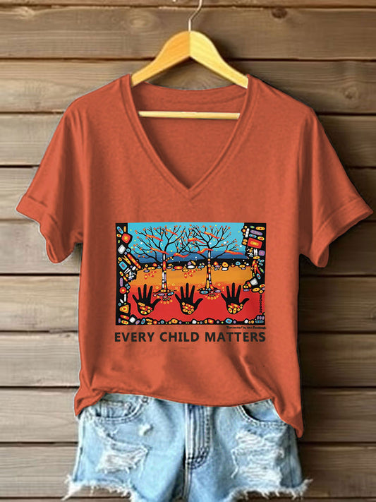 Women's Every Child Matters Printed Casual T-shirt