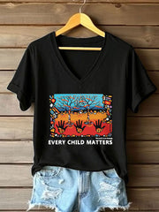 Women's Every Child Matters Printed Casual T-shirt