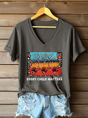Women's Every Child Matters Printed Casual T-shirt