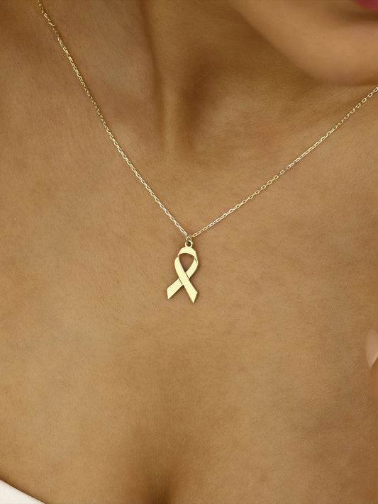 Women's breast cancer necklace