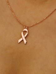 Women's breast cancer necklace