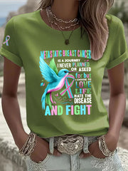 Women's Metastatic Breast Cancer Awareness Print Casual T-Shirt