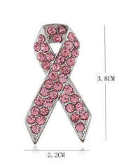 Women's breast cancer pink brooch