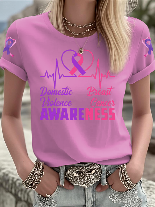 Women's Breast Cancer short-sleeved T-shirt
