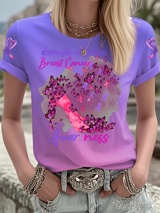 Women's Breast Cancer short-sleeved T-shirt