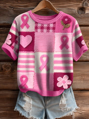 Women's Breast Cancer Awareness Inspired Knit Top