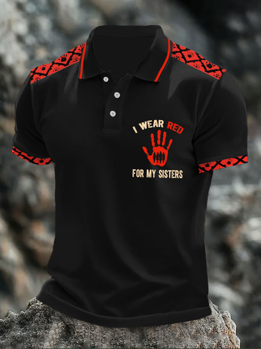 Men's I wear red for my sisters tops