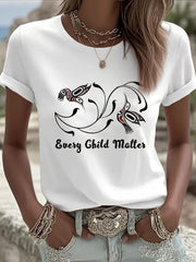 Women's Every Child Matters Printed Casual T-shirt