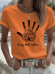 Women's Every Child Matters Printed Casual T-shirt