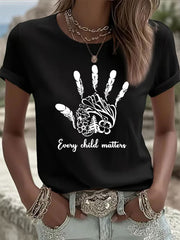 Women's Every Child Matters Printed Casual T-shirt