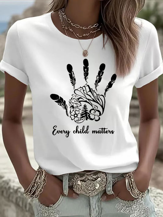 Women's Every Child Matters Printed Casual T-shirt