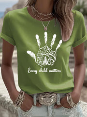 Women's Every Child Matters Printed Casual T-shirt