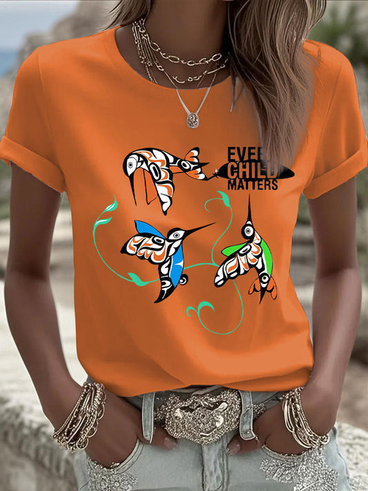 Women's Every Child Matters Printed Casual T-shirt