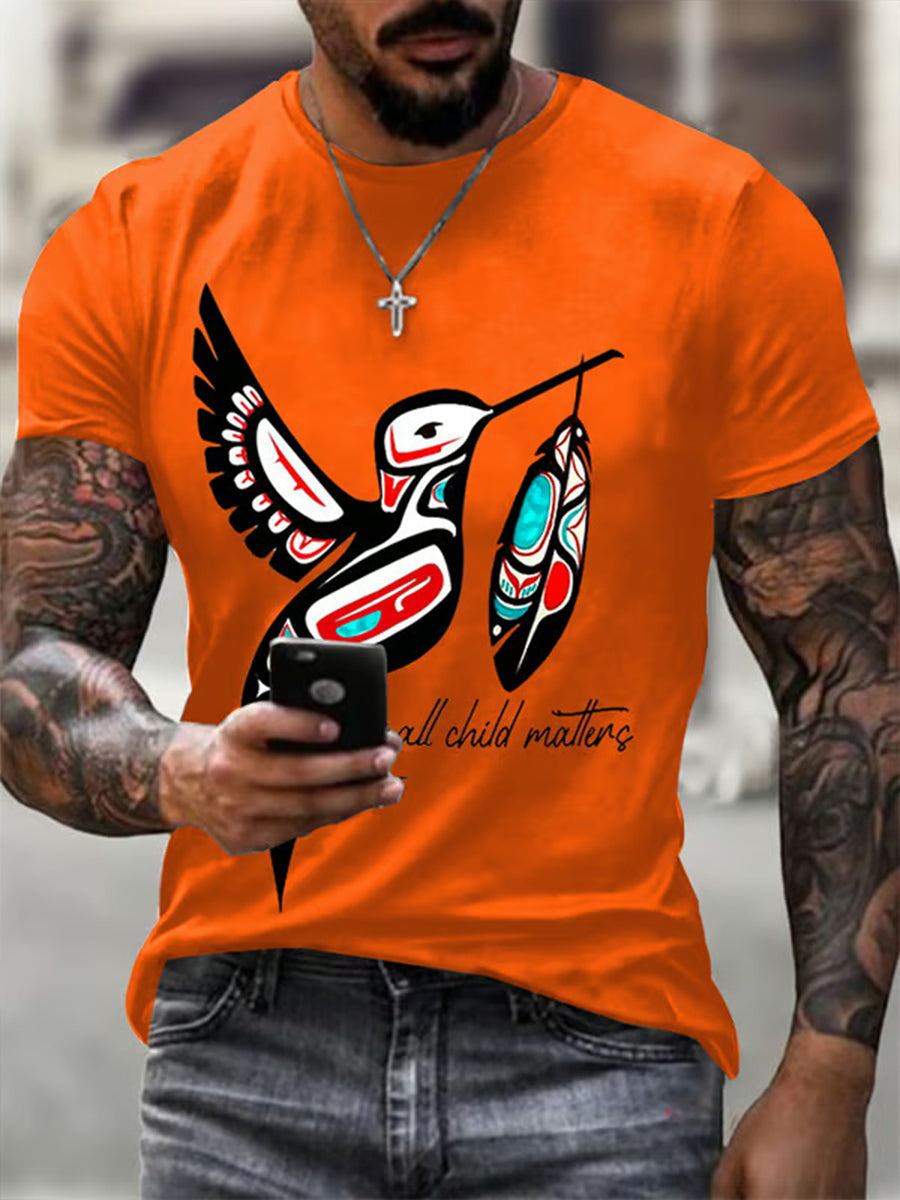 Men's All Child Matters Printed Casual T-Shirt