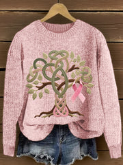 Women's Tree of Life Embroidered Knit Sweater