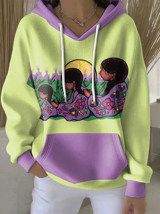 Women's Indigenous Art Heritage Print Hoodies