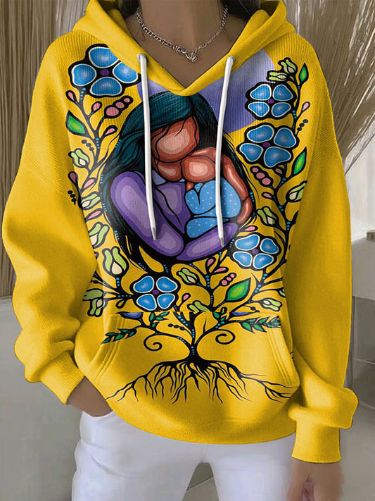 Women's Indigenous Art Print Hoodies