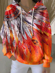 Women's Indigenous Art Print Hoodies