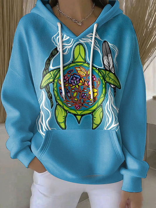 Women's Indigenous Art Print Hoodies